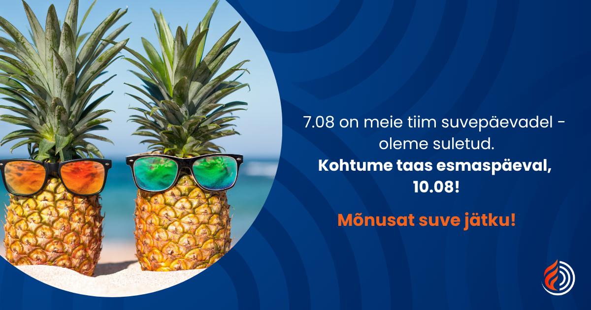 Oleme 7. augustil suvepäevadel